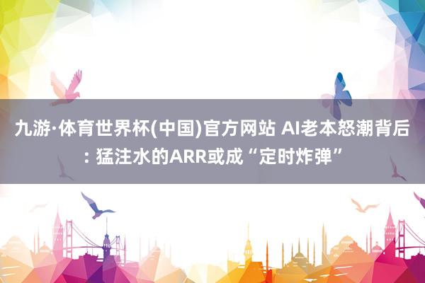 九游·体育世界杯(中国)官方网站 AI老本怒潮背后: 猛注水的ARR或成“定时炸弹”