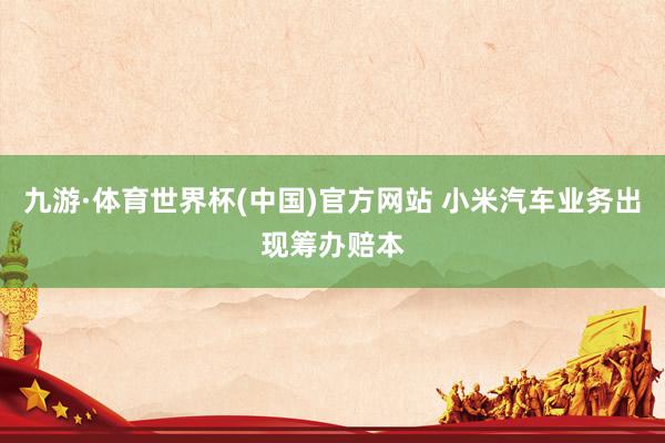 九游·体育世界杯(中国)官方网站 小米汽车业务出现筹办赔本