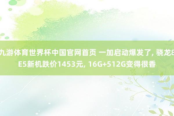 九游体育世界杯中国官网首页 一加启动爆发了, 骁龙8E5新机跌价1453元, 16G+512G变得很香