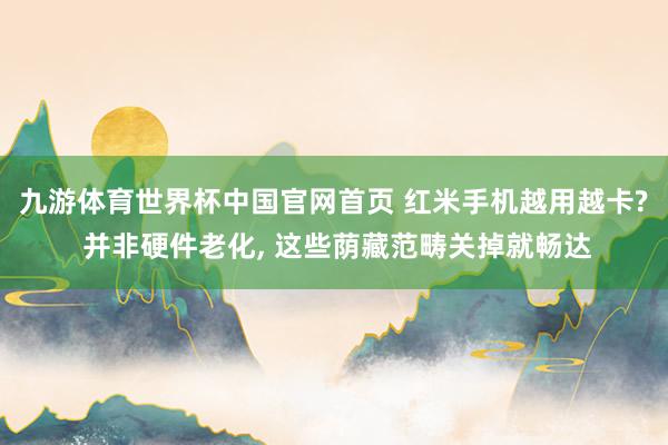 九游体育世界杯中国官网首页 红米手机越用越卡? 并非硬件老化, 这些荫藏范畴关掉就畅达