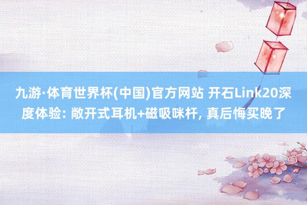 九游·体育世界杯(中国)官方网站 开石Link20深度体验: 敞开式耳机+磁吸咪杆, 真后悔买晚了