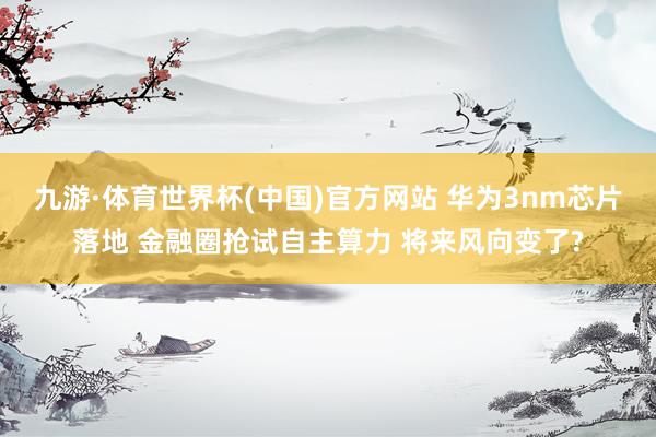 九游·体育世界杯(中国)官方网站 华为3nm芯片落地 金融圈抢试自主算力 将来风向变了?