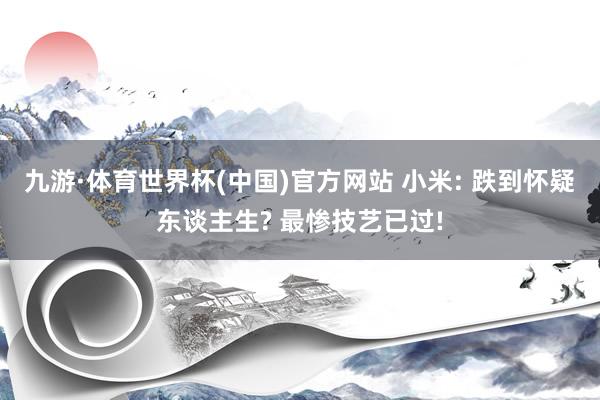 九游·体育世界杯(中国)官方网站 小米: 跌到怀疑东谈主生? 最惨技艺已过!