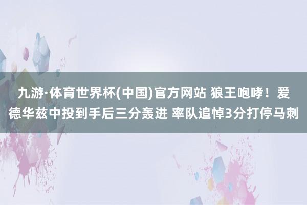 九游·体育世界杯(中国)官方网站 狼王咆哮！爱德华兹中投到手后三分轰进 率队追悼3分打停马刺
