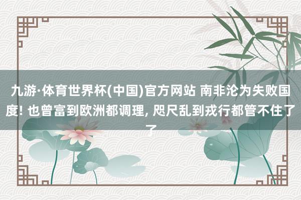九游·体育世界杯(中国)官方网站 南非沦为失败国度! 也曾富到欧洲都调理, 咫尺乱到戎行都管不住了